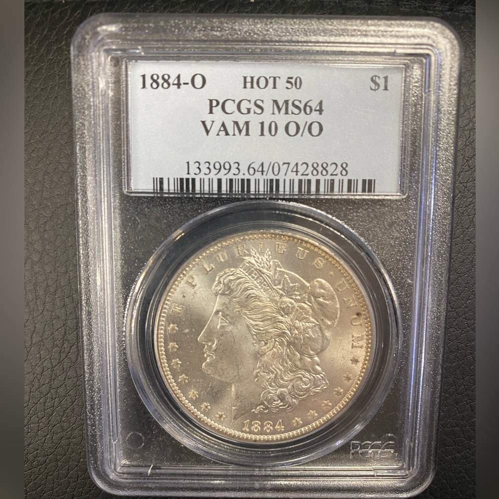 1884-O/O MORGAN SILVER DOLLAR VAM-10 PCGS MS64